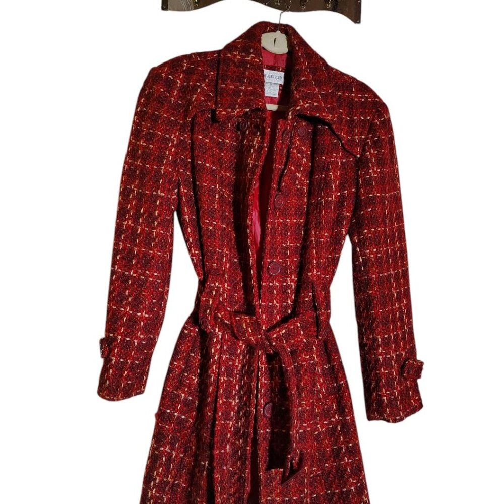 Charles Klein Coat, Size 14, Red